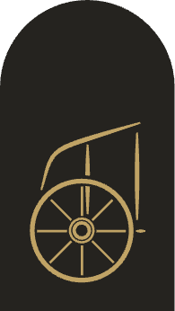 Arch architectural form in Carbon with gold chariot