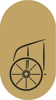 Capsule architectural form in Antique Gold with carbon chariot