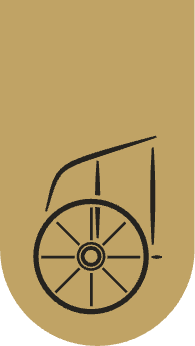 Portal architectural form in Antique Gold with carbon chariot